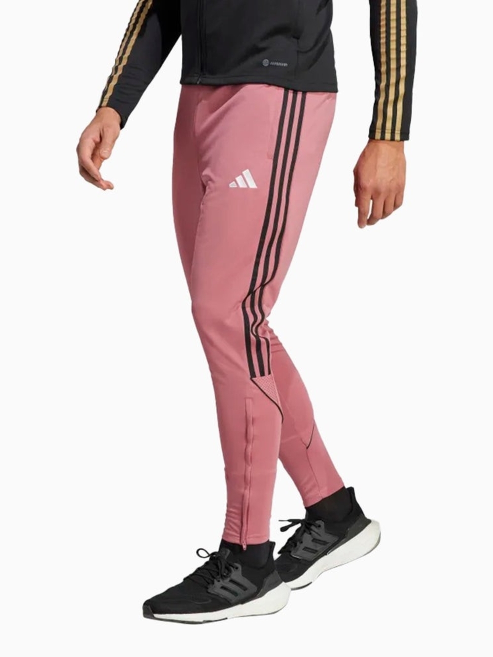 Adidas Tiro Pant Rose Pink Black 3 Stripes Mens Size XS Activewear Athleisure